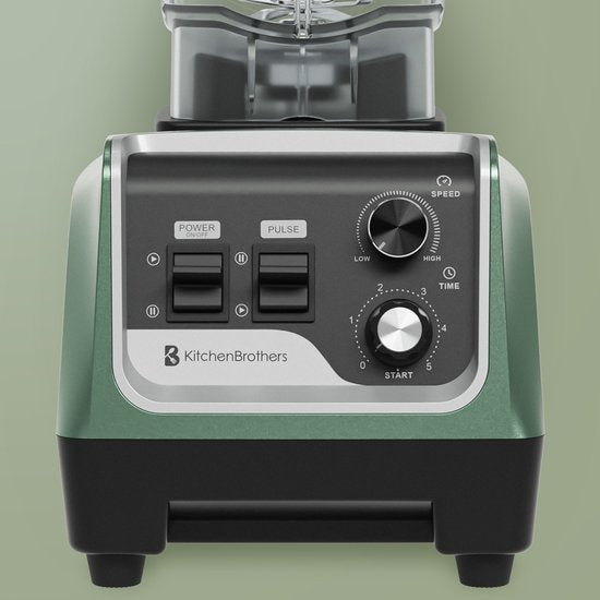 KitchenBrothers Power Blender - 1600W - 2L - Smoothie Maker - Ice Crusher - Vert pastel