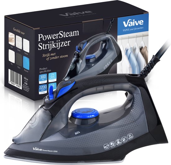 Vaive PowerSteam 2200 - Fer à vapeur - 2200W - Semelle céramique