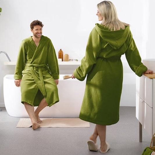 Moodit Peignoir Reese, vert cactus - XXL - Unisex - Coton/Polyester