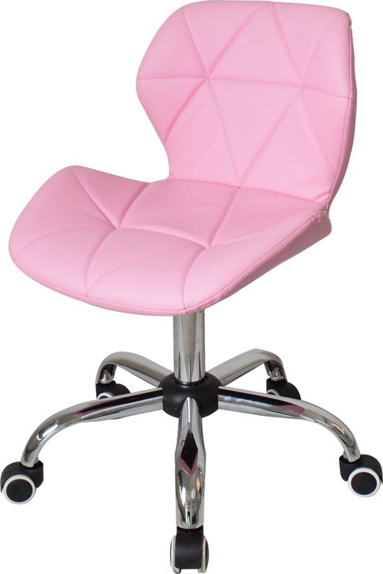 Siège de bureau design moderne - fauteuil de direction - réglable en hauteur - rose