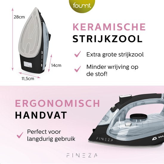 Fer à vapeur Fineza avec générateur de vapeur - Fer à repasser - 2300W - Noir