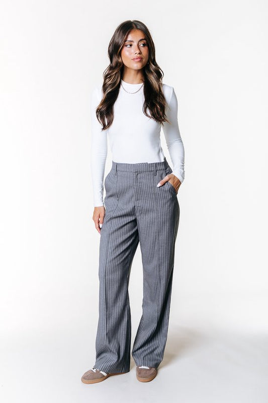 Colourful Rebel - Pantalon droit à rayures Rus Taille élastique - Ladies - Trousers