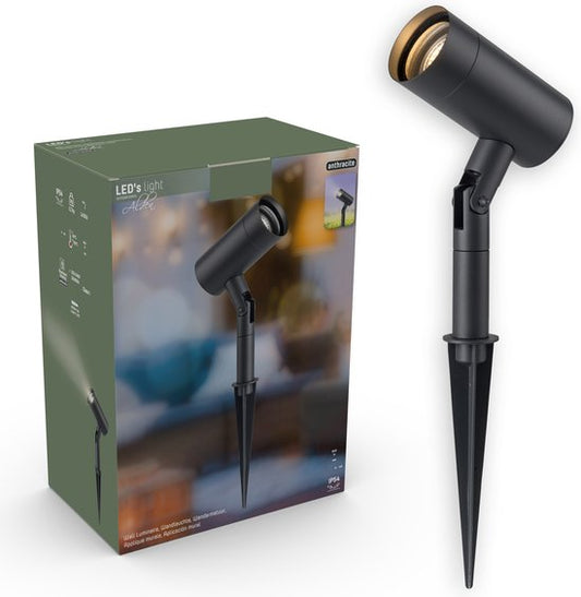 LED's Light Spot de jardin à LED avec piquet de sol - Rotatif - Alden GU10 - Anthracite - Luminaires de jardin - Spot de piqûre - Spot de piqûre extérieur - Spots de jardin - Spots de jardin
