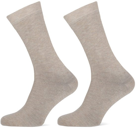 2 paires de chaussettes en bambou - hautes - Chaussettes hautes en bambou pour femmes et hommes - 42 - Gris