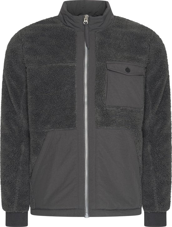 Mario Russo Teddy Jacket Stockholm - Veste homme - Manteau d'hiver homme - Gilet homme - Anthracite - L