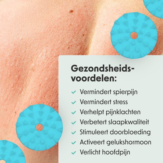 LifeGoods Tapis d'acupression XL - avec coussin - Tapis Shakti - Tapis pour les ongles avec 2 balles pour les points de déclenchement - 128x48x2cm - Noir/Turquoise