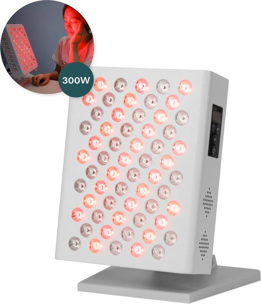 Lampe infrarouge Soft&Silky - 300W - 630/850NM - 60LEDs - Thérapie infrarouge - Thérapie par la lumière rouge - Lampe pour les muscles - Thérapie par la lumière - Visage - Articulations - Lumière rouge