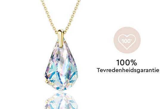 Yolora Collier pour femmes avec pendentif en cristal Kalpa Camaka - Couleur or - Plaqué or jaune 18K - Collier pour femmes Or - Bijoux - Collier - Boîte cadeau de luxe - Boîte cadeau - Boîte cadeau exclusive - Bel emballage cadeau