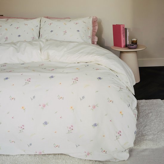 Dindi Home Enveloppe de couette Forever Spring - 200x220 - 100% coton - Blanc
