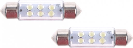 Grundig Set of 2 Car Lights - 6x LED - 12 Volt - 11 x 38 - Blanc