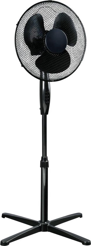 Lifetime Air Ventilateur trépied 45W - Ventilateur réglable en hauteur de 102,5 à 125 cm - Ventilateur sur pied à 3 vitesses - inclinable et oscillant - Noir