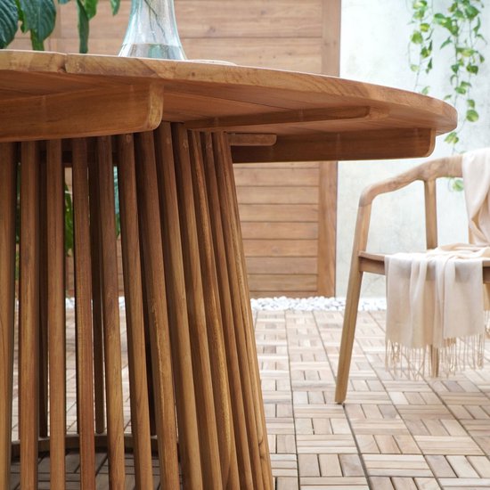 House Nordic Table à manger Lorca - Teck - Naturel - 120cm