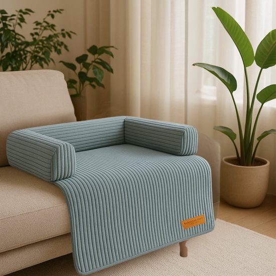 By Cee Cee Original Dog Rug Bench - Panier pour chien - Premium - Entièrement zippé - Tissu côtelé - Gris foncé - 90x90 - Taille M