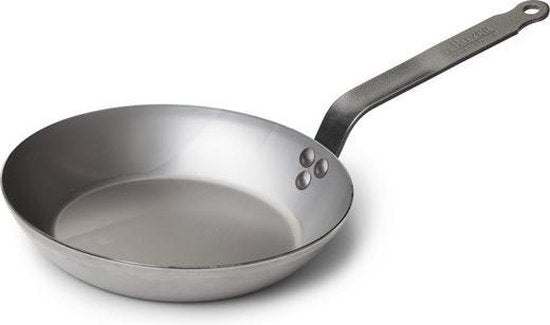 Poêle en acier De Buyer Ø 24cm - sans PFAO & PTFE - Pas d'induction - Revêtement antiadhésif en cire naturelle