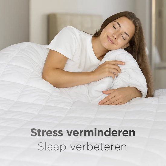 Couverture lestée CozySense® 8kg - 100% Tencel - Couverture lestée - Couverture lourde avec régulation de la température et confort respirant - GLASS-Flow® Distribution de la pression - 1 personne - Blanc