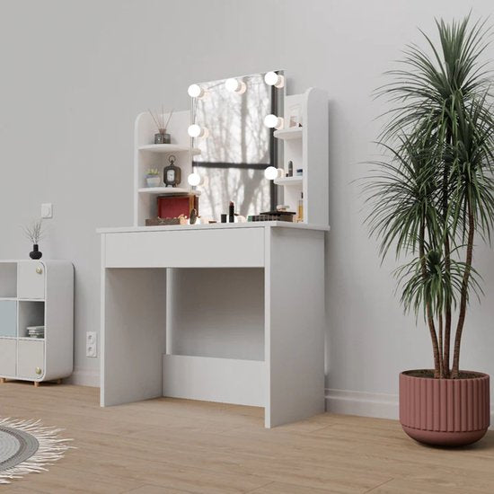 Coiffeuse Zoey - Incl. LED - Blanc