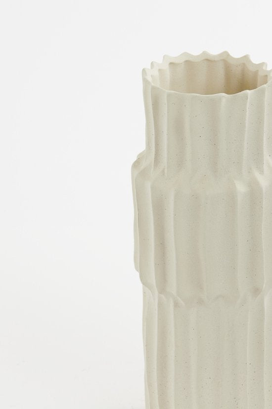 Light & Living Vase Longa en céramique, 36cm - Crème