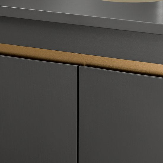 SoBuy BZR113-DG Meuble à vasque - Gris Meuble de salle de bains sous évier