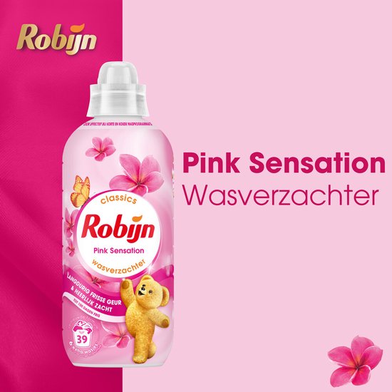 Robijn Assouplisseur de tissus Pink Sensation 39 lavages - 780 ml