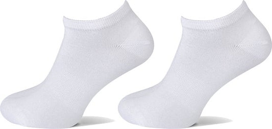 2 paires de chaussettes d'entraînement en bambou - Chaussettes de cheville en bambou doux pour femmes et hommes - 42 - Blanc