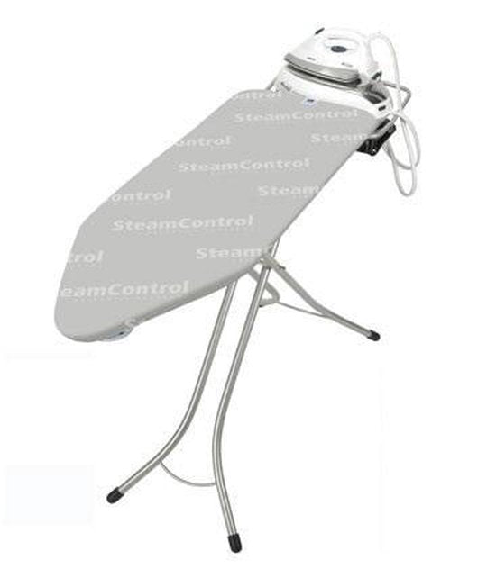 Brabantia Steam Control Table à repasser C - avec support de centrale vapeur - 124 x 45 cm