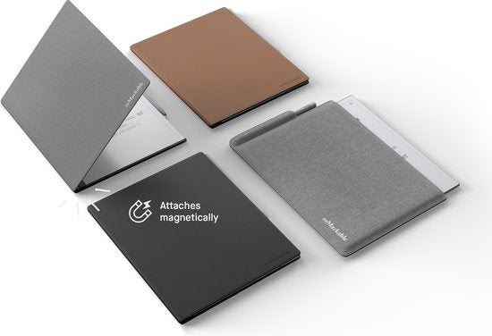 reMarkable - Étui protecteur pour tablette papier - Design fin et avec porte-stylo - Doublure souple - Pour un transport et un stockage sûrs - Polymère gris