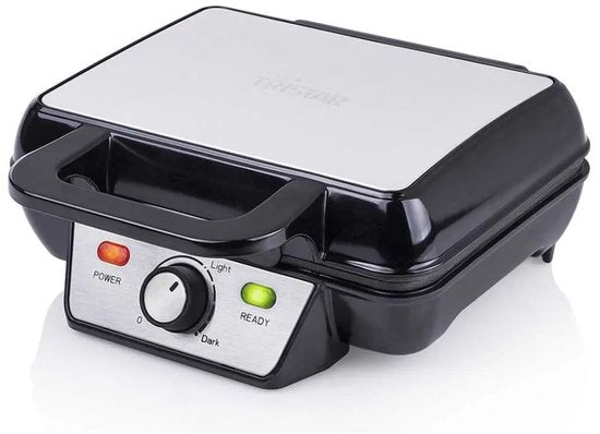 Gaufrier Tristar - WF-2195 - 1000W - 2 gaufres - Revêtement antiadhésif - Sans PFAS