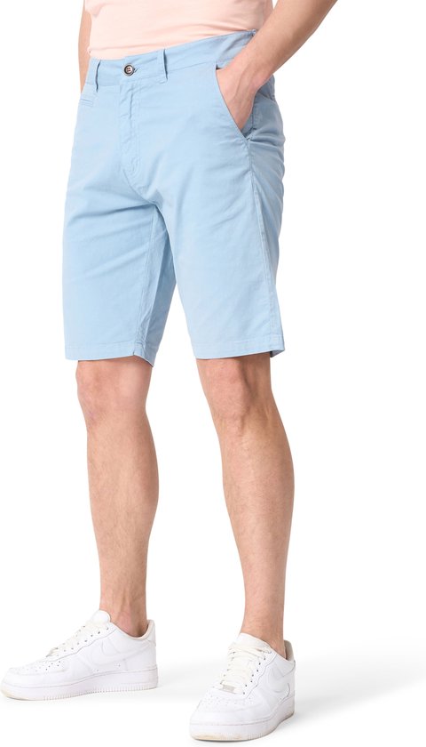 Mario Russo Chino Short - Shorts pour hommes - Coton - Bleu clair - 3XL
