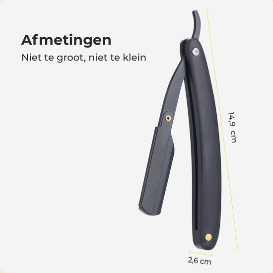 Gandria Shavette Open Razor - Classic Flip Razor - Barber & Barber Knife - Safety Razor - Straight Razor for Men - Incl. 60 Razors