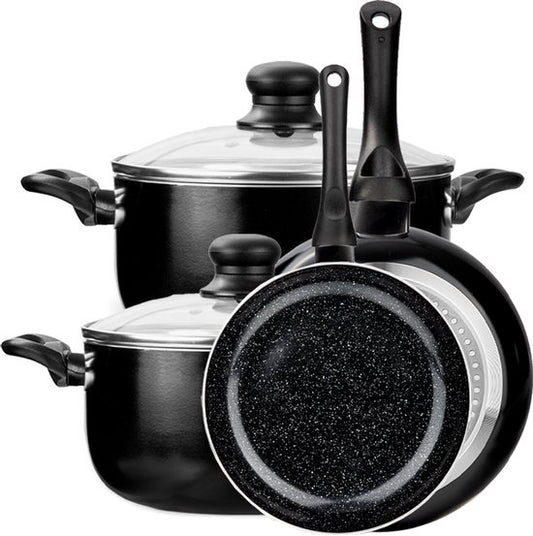 CeraFusion Ceramic Pan Set 6-piece - Poêles à frire et casseroles 20, 24 cm - Poêle à frire - Set de poêles - Poêles à induction - Poêle - Sans PFAS