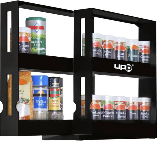 Porte-épices - Merkloos - Support - 28 x 10 x 27 cm - Noir