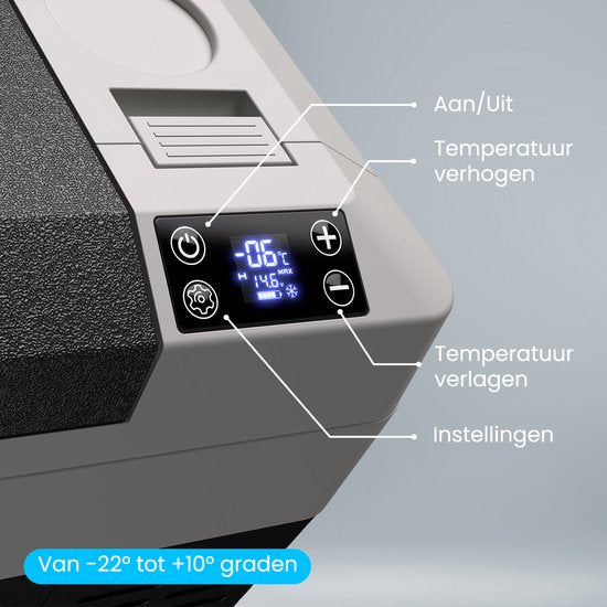 Auronic Electric Cool Box - Frigobox - Compresseur - 12V 230 Volt - Voiture - 25L - Noir/Gris