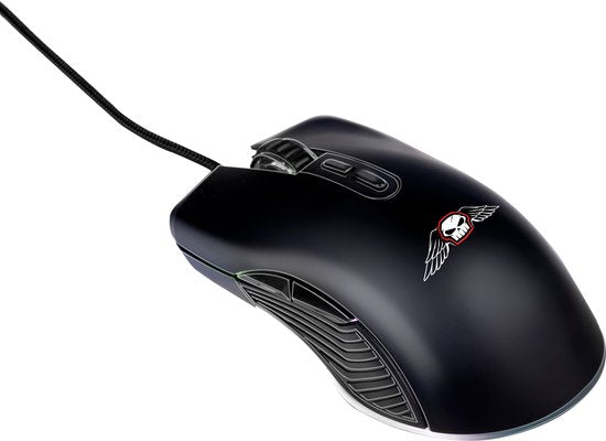 No Fear Gaming Mouse - 7200dpi - Souris RGB avec illumination LED - Câble 1.5M - Connexion USB 2.0 - Noir