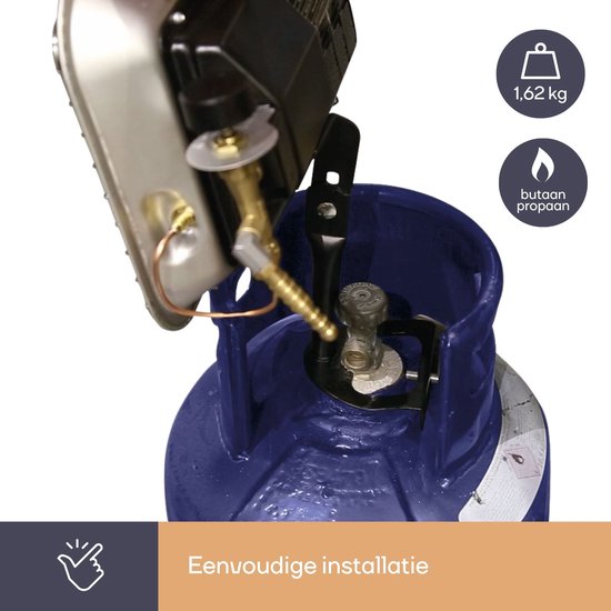 Chauffage de terrasse au gaz Perel, butane ou propane, 4500 W