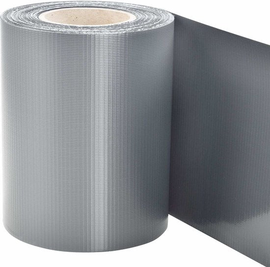 Bandes d'intimité en PVC - 3 pièces - 35 mètres - Gris - Clips de fixation inclus