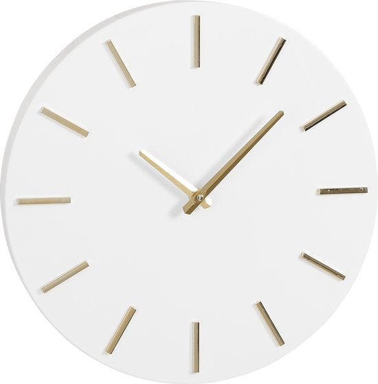 Horloge Murale - Mica Decorations - Ø36 cm - Blanc