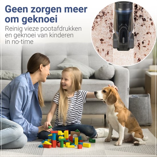 Innovixpro® Carpet Cleaner - Stain Cleaner - Powerful - Sofa Cleaner - Cleaning Machine - Spray Function - 2 Attachments - 45 Minutes Battery Life - Cordless Stain Remover ! - Noir