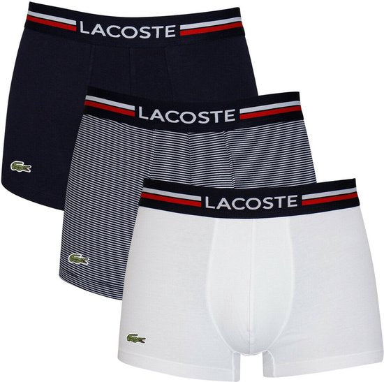 Lot de 3 shorts Lacoste Homme - Bleu marine/blanc/rouge - Taille L