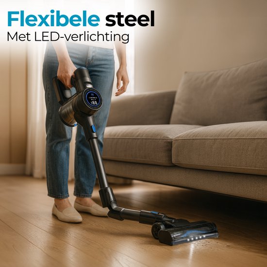 Sanovy AutoDock X28 Aspirateur-balai avec station de vidange - sans fil - alimenté par batterie - 350W - 28Kpa - avec accessoires - Aspirateur sans sac et sans fil