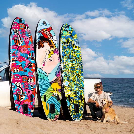 Matchu Sports - SUP board - Designed by Yeye Weller - Limited ART collection - Stand up paddle board - 320x81x15 - Inflatable - Premium quality