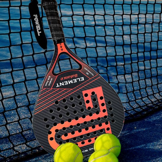 Raquette de Padel POWELL - avec housse et balles de Padel - Drop - 3K Carbon - 3D-Tech - Balance