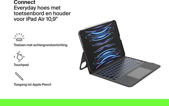 Belkin Étui quotidien avec clavier et support pour iPad Air 10.9/11" et iPad Pro 11" - AZERTY
