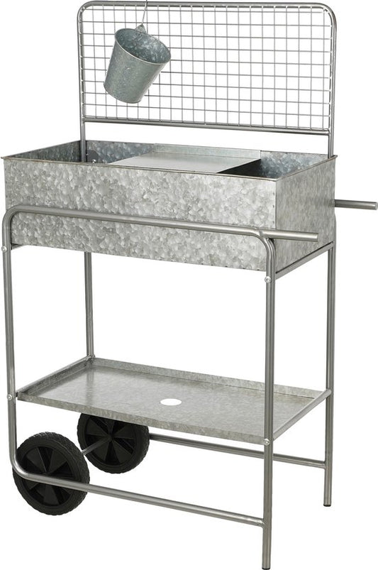 Mica Decorations Table de culture Ken - L77 x L38 x H119 - Tôle d'acier galvanisée