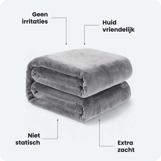 Couverture Luft Fleece - 230x200cm - Extra large et super douce - Plaid - Couverture de canapé - Plaid Fleece - Couverture chaude pour canapé