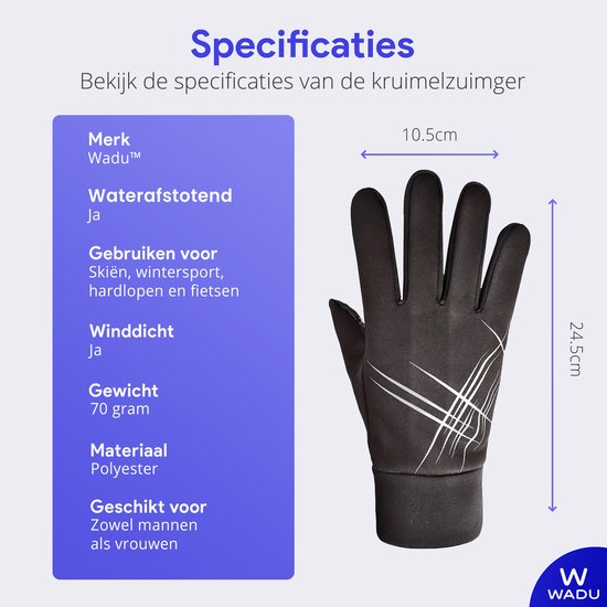 Gants pour hommes et femmes - Convient aux appareils à écran tactile - Déperlant - Gants de ski