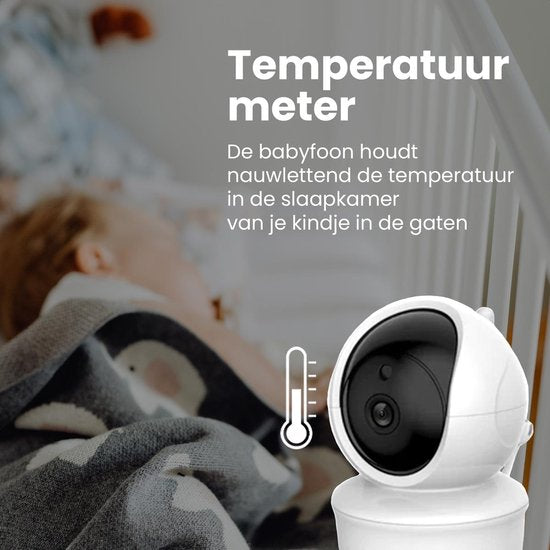 Lakoo PRO 5 Babyphone - avec caméra et écran - 1080p Full HD - Moniteur 5 pouces
