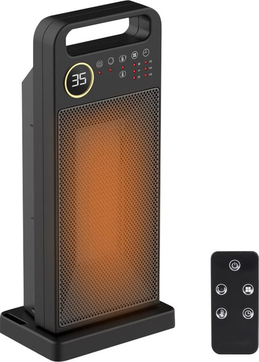 Nuvance - Réchaud électrique - 2000W - Réchaud de terrasse - Réchaud céramique - Réchaud à ventilateur - Chauffage électrique
