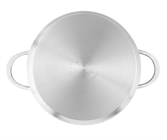 ETA HoneyComb Pan Set pour induction et toutes sources de chaleur - Résistant au four - Jeu de 4 poêles avec couvercle en verre - Acier inoxydable - antiadhésif - Acier inoxydable