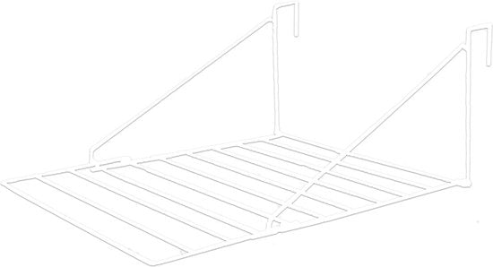 BRASQ Portoir à linge suspendu blanc - 5 mètres - Portoir à linge pour porte et balcon - Portoir à linge pliable - Portoir à linge mural - Portoir à linge suspendu - 53x71x27 cm