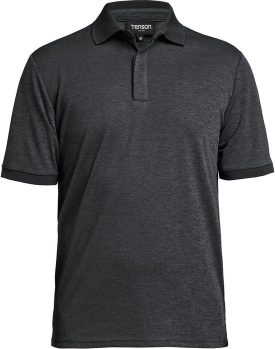 Tenson TXlite Melange Polo 465018060 - Noir - 3XL